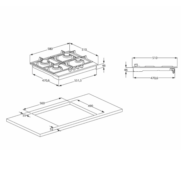 Газовая панель Beko HIAG64223B 2