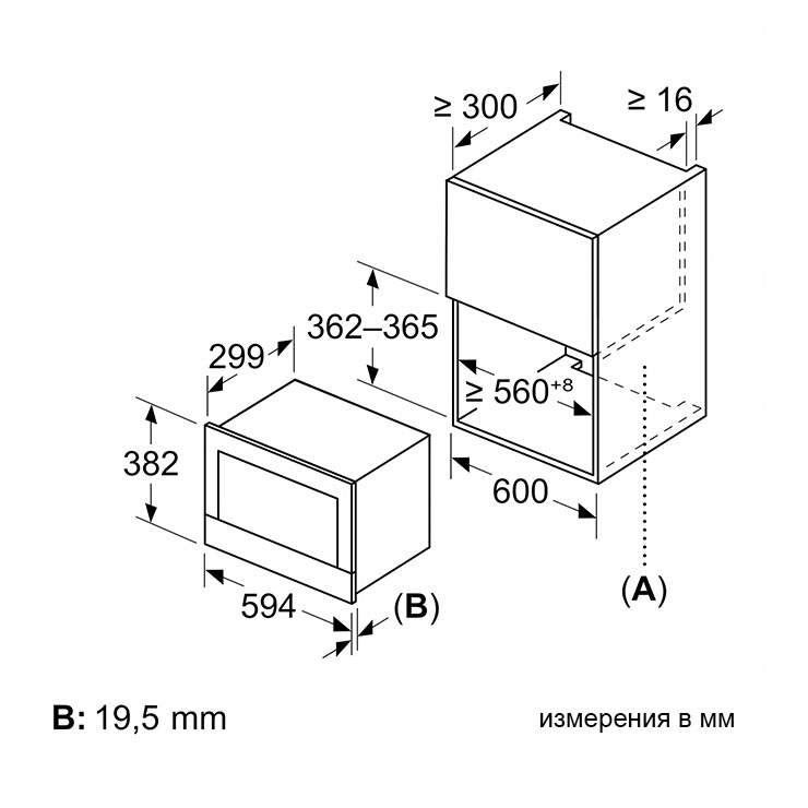 Микроволновая печь встраиваемая Bosch BFR9221B1 6