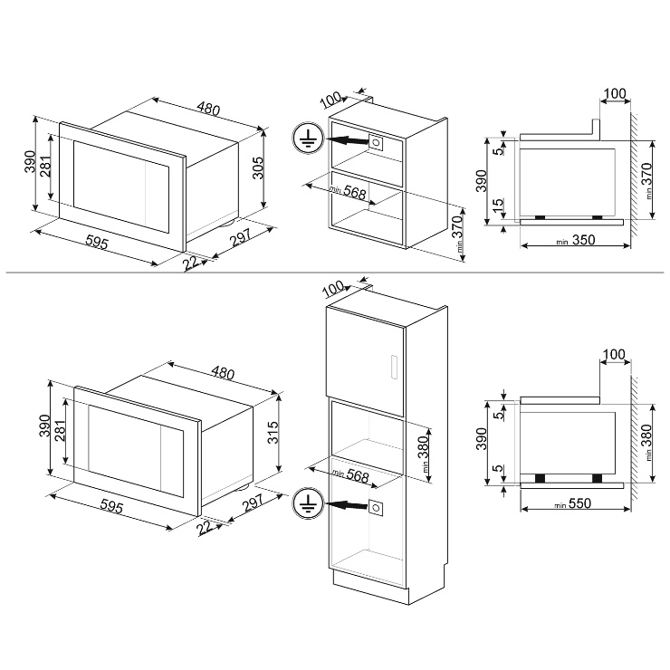Микроволновая печь встраиваемая Smeg FMI320X 2