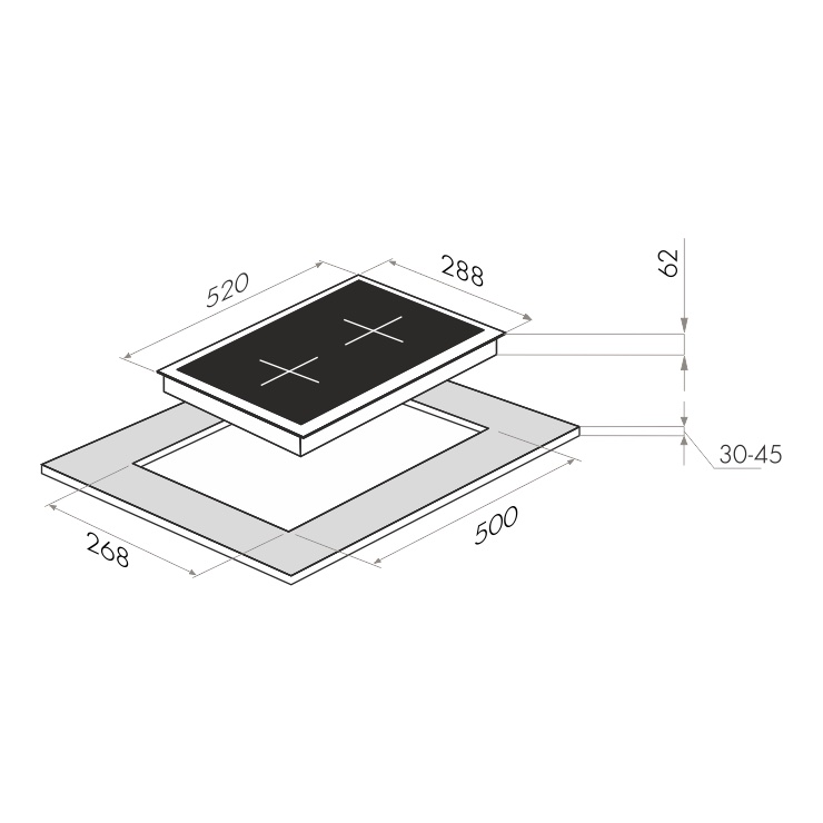 Индукционная панель MAUNFELD EVSI292BK 2