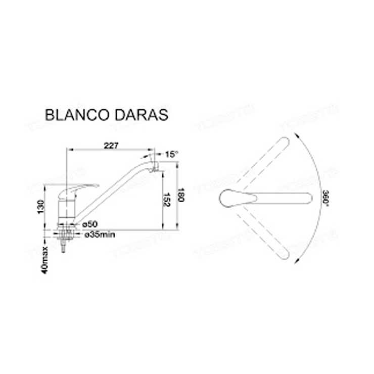 Смеситель Blanco DARAS черный 526233 2