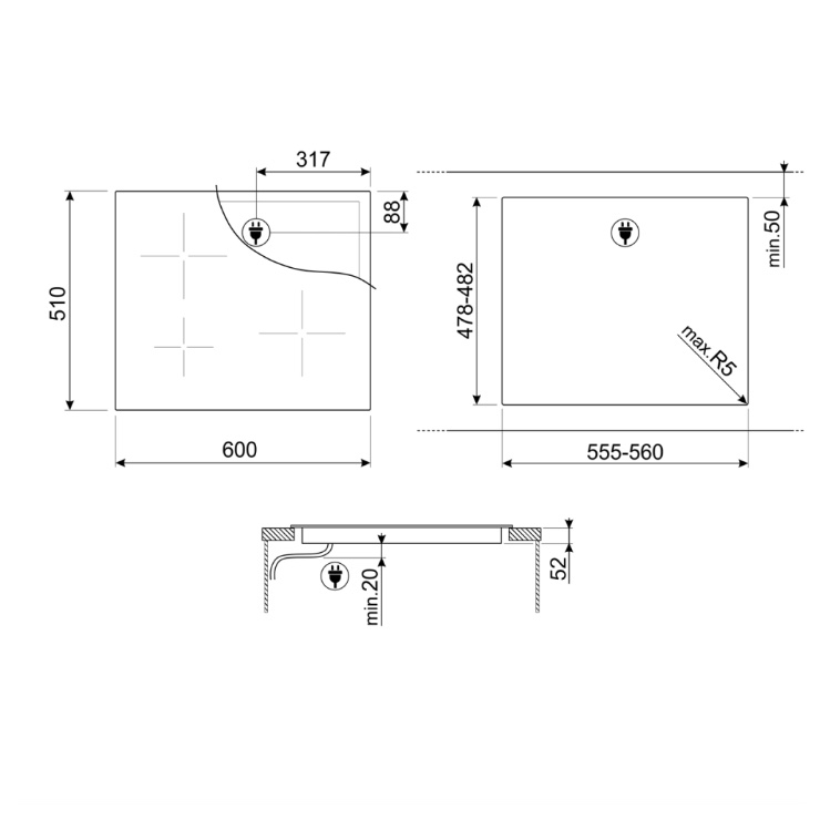 Индукционная панель Smeg SI2641DP 2