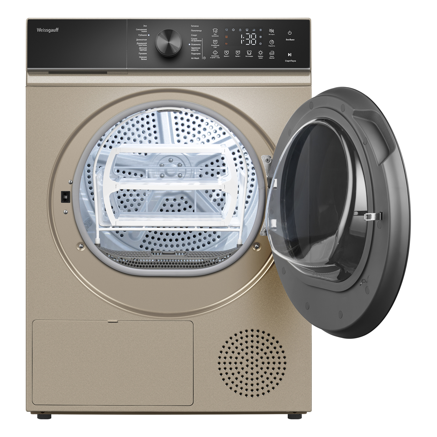 Сушильная машина Weissgauff WD 5910 Heat Pump Champagne 2