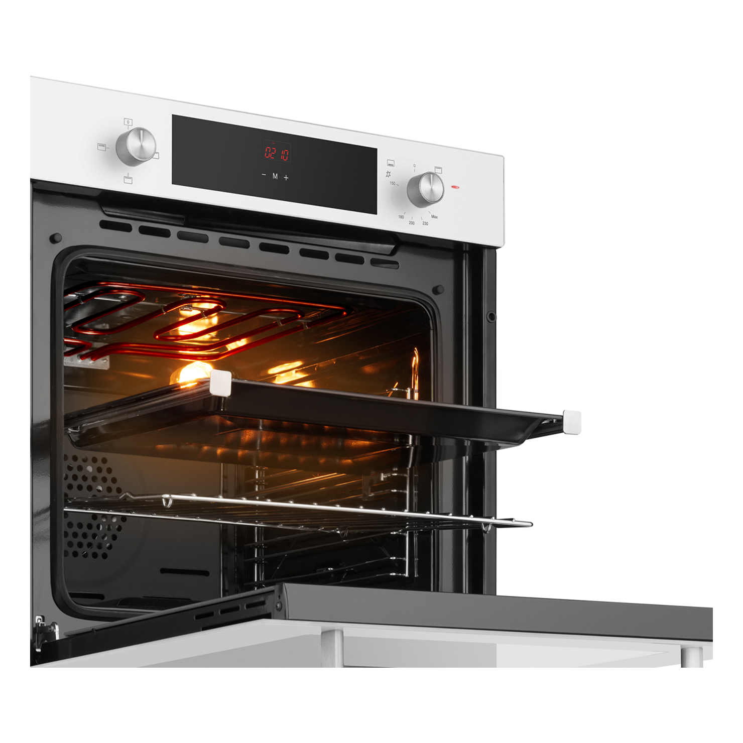 Газовый духовой шкаф Weissgauff WGO 702 D White Glass 3