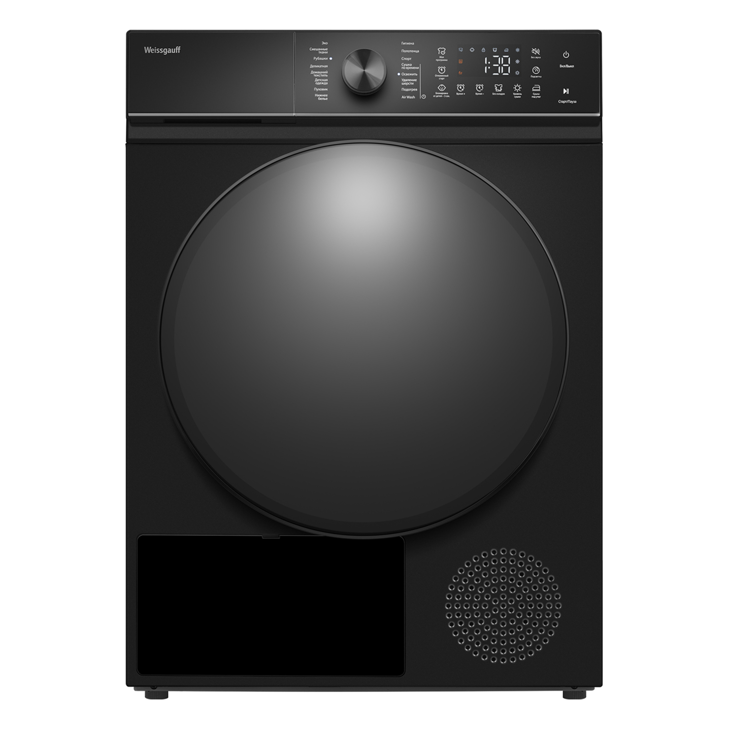 Сушильная машина Weissgauff WD 5910 Heat Pump Matt Black