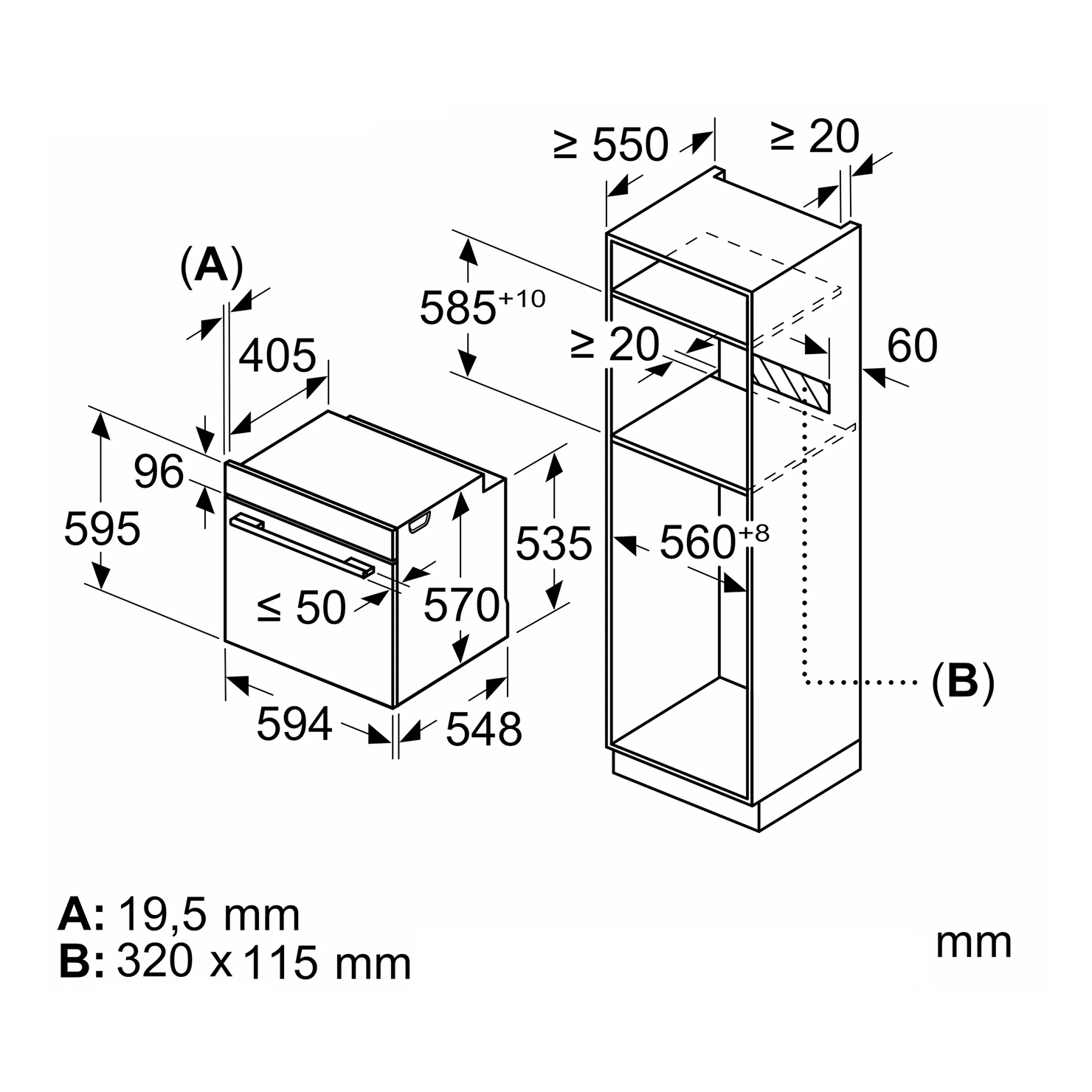 Электрический духовой шкаф Bosch HBA571BB4 8