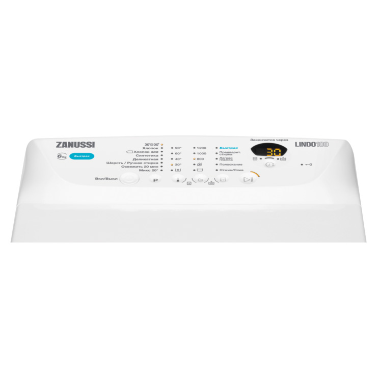 Стиральная машина с вертикальной загрузкой  ZANUSSI ZWQ61225CI 4