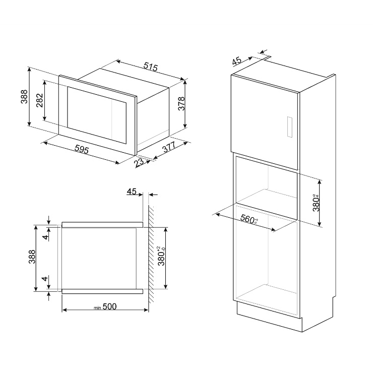 Микроволновая печь встраиваемая Smeg FMI425S 3