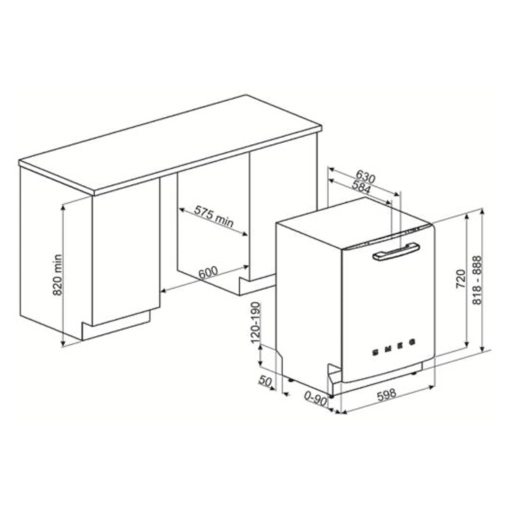 Встраиваемая посудомоечная машина Smeg ST2FABPK2 3