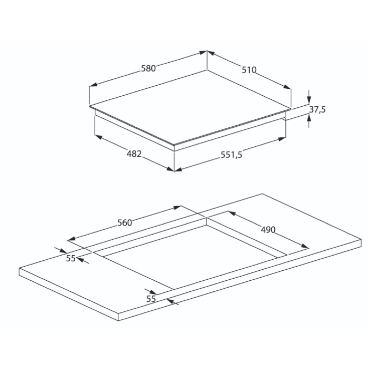 Электрическая панель Beko HIC64402E 3