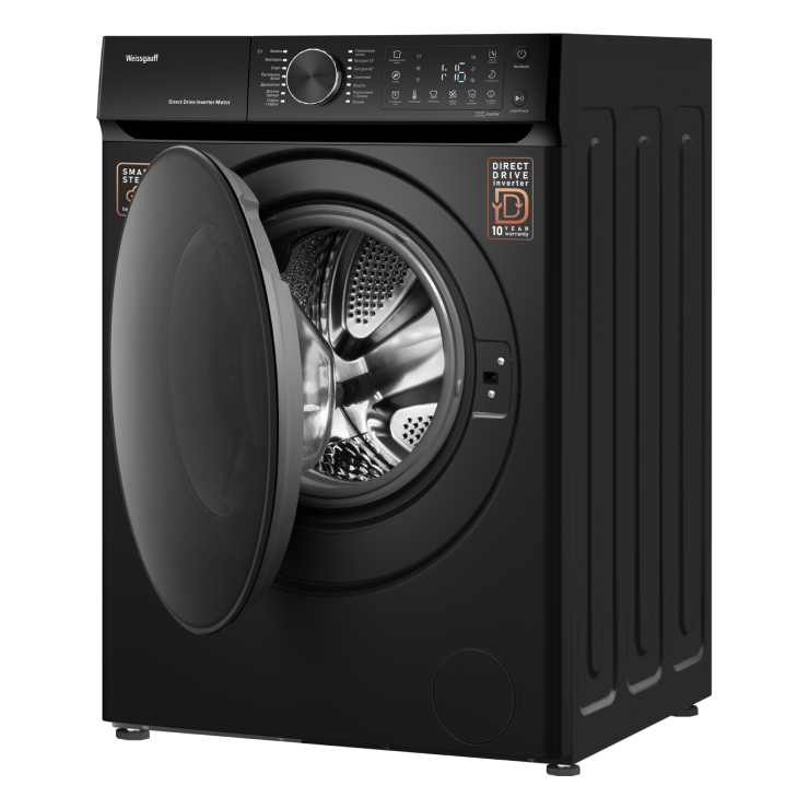 Стиральная машина с фронтальной загрузкой Weissgauff WM 59411 Direct Drive Inverter Steam Matt Black 8