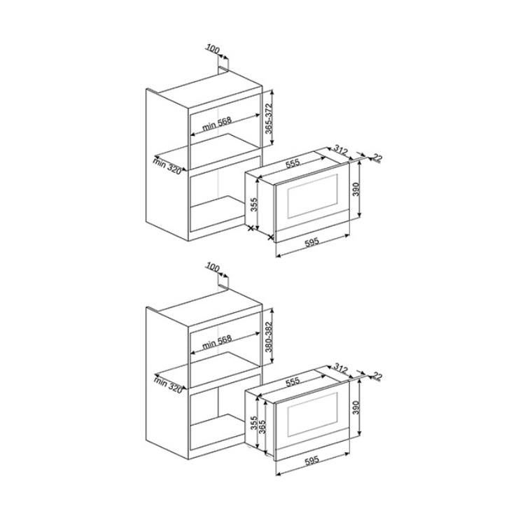Микроволновая печь встраиваемая Smeg MP422X 2