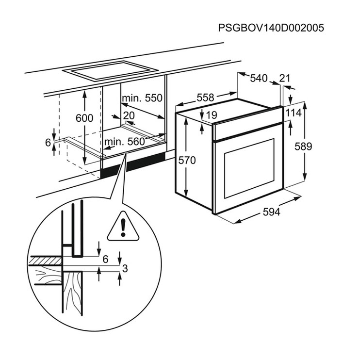 Электрический духовой шкаф Electrolux OEF5E50X 5