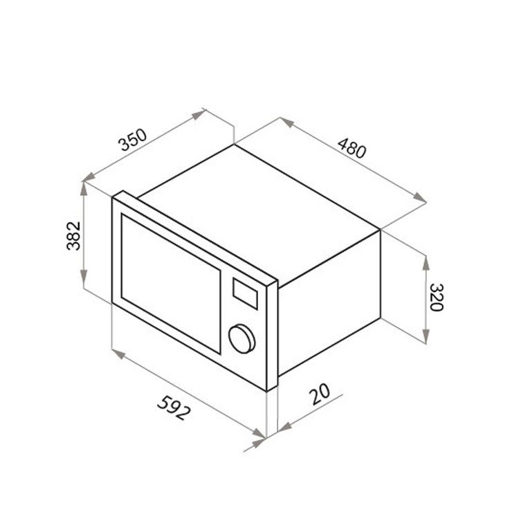 Микроволновая печь встраиваемая MAUNFELD XBMO202S 3