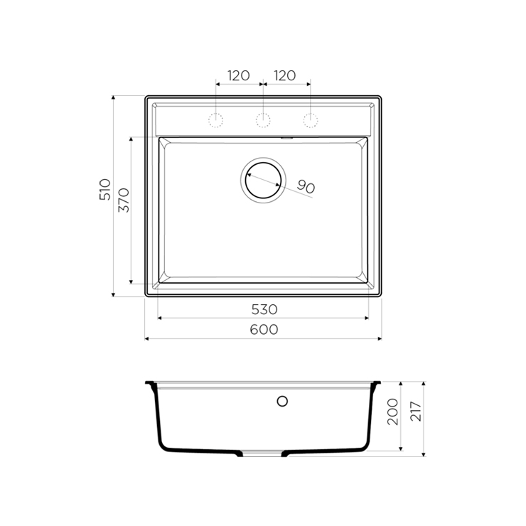 Кухонная мойка Omoikiri Daisen 60 PA 2