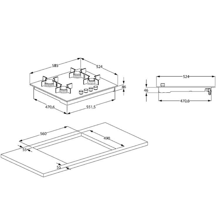 Газовая панель Beko HILG64325SDX 2