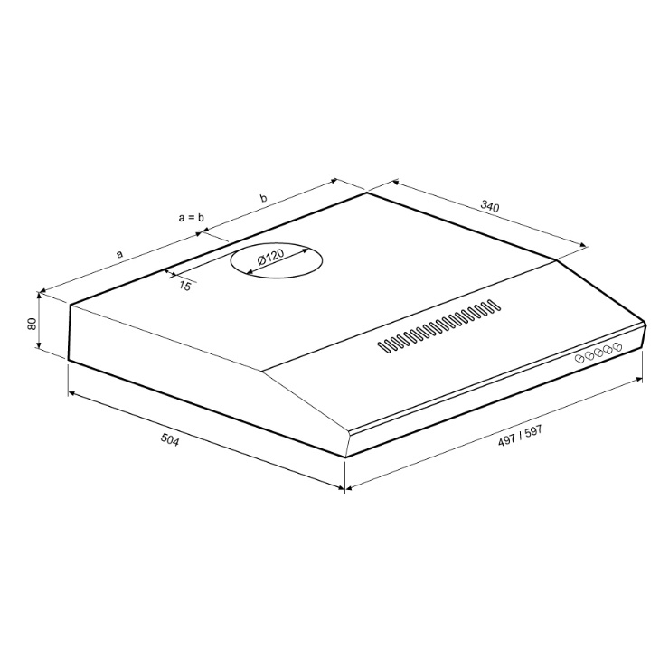 Вытяжка Krona JESSICA slim 600 white push button 5
