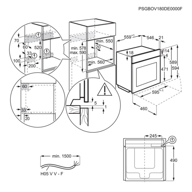 Электрический духовой шкаф Electrolux OEE5H71Z 5