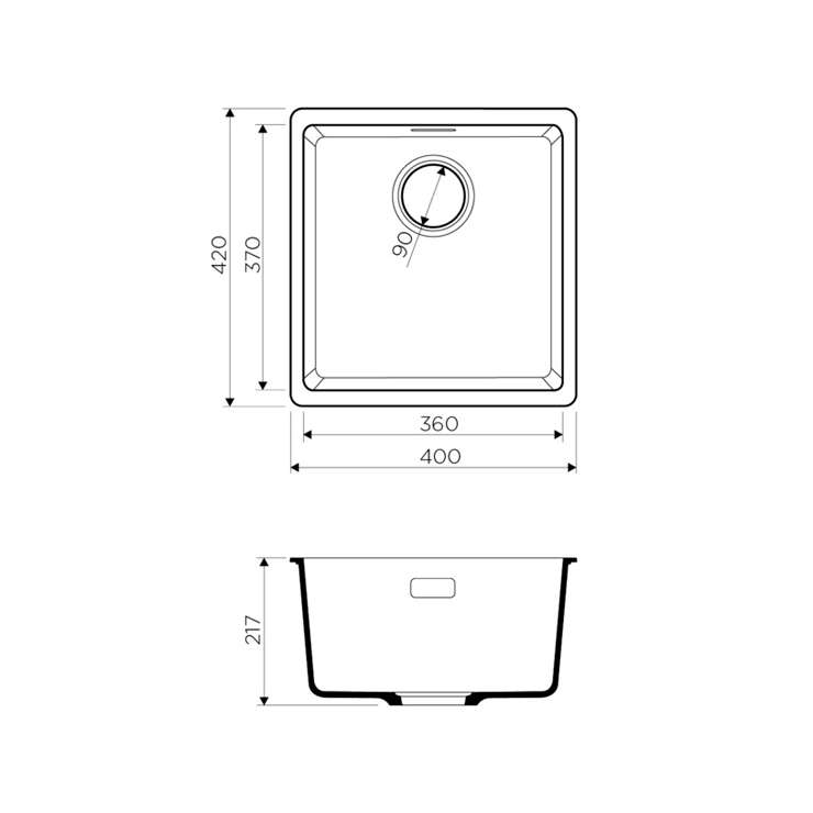 Кухонная мойка Omoikiri Kata 40-U PA 2
