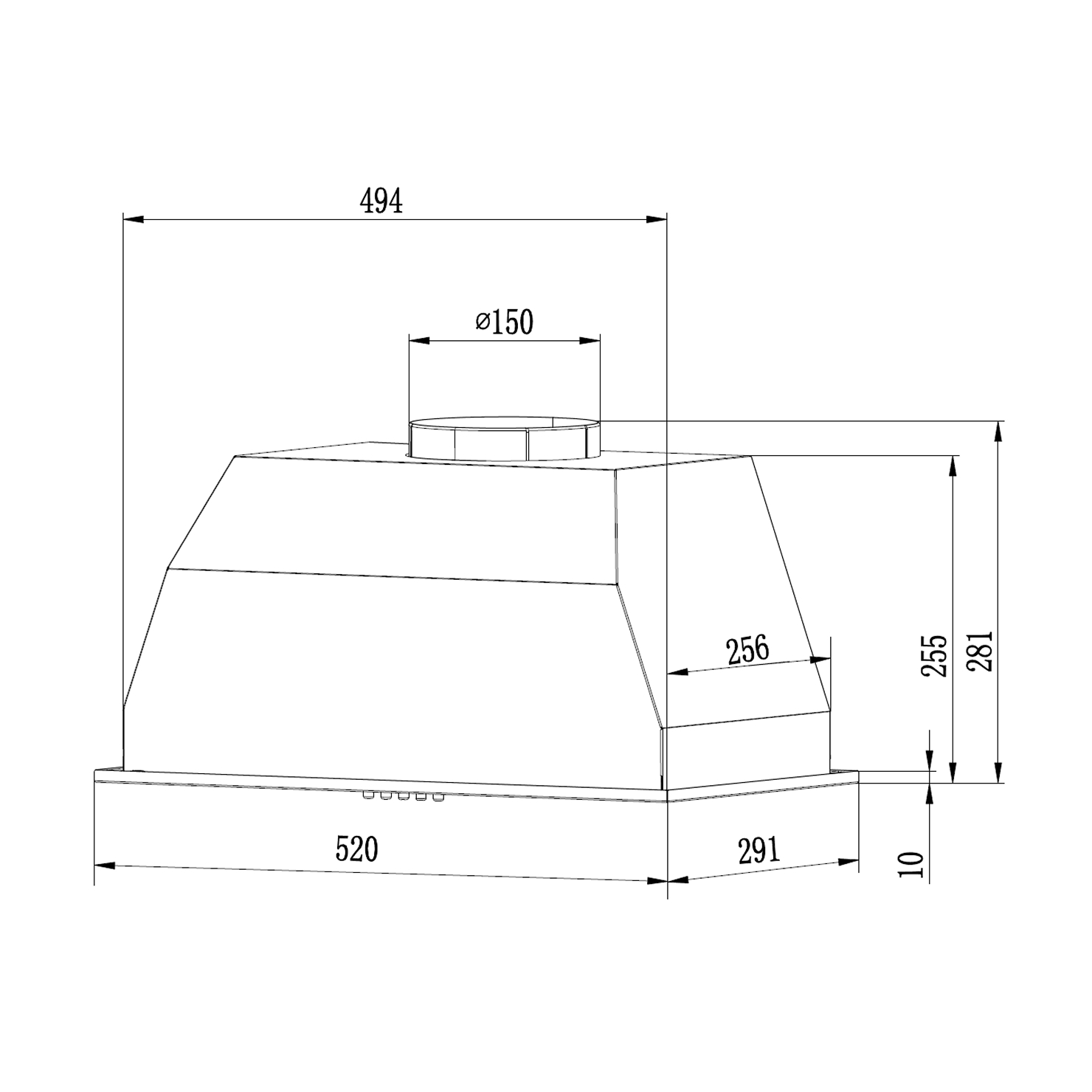 Вытяжка Weissgauff Box 1200 BL 5