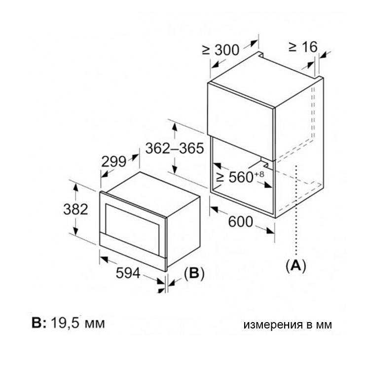 Микроволновая печь встраиваемая Bosch BFL7221W1 5
