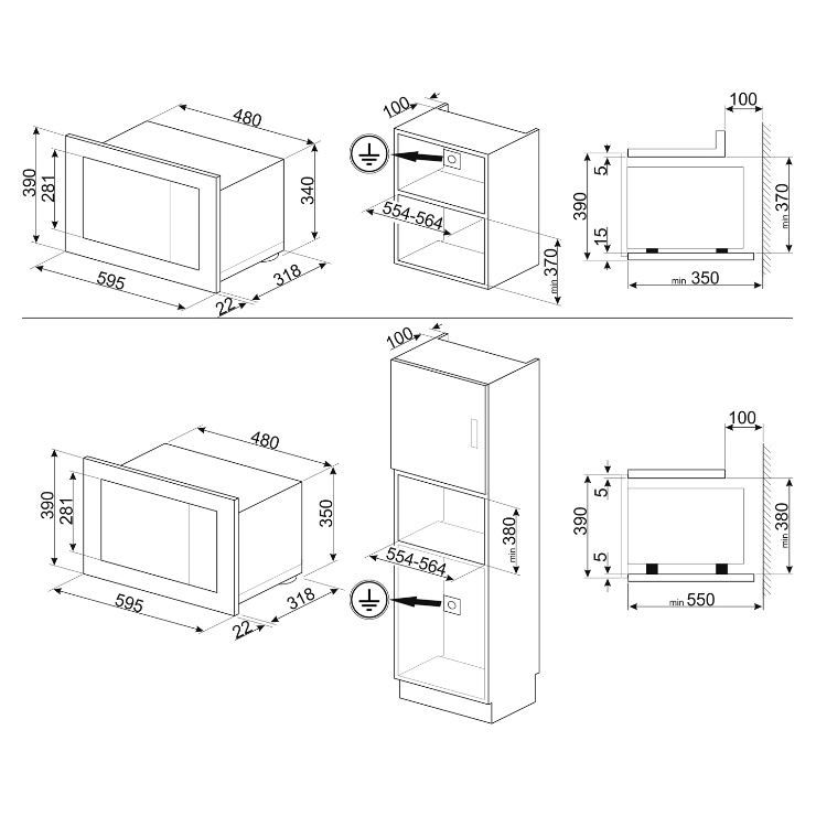 Микроволновая печь встраиваемая Smeg FMI320X2 2