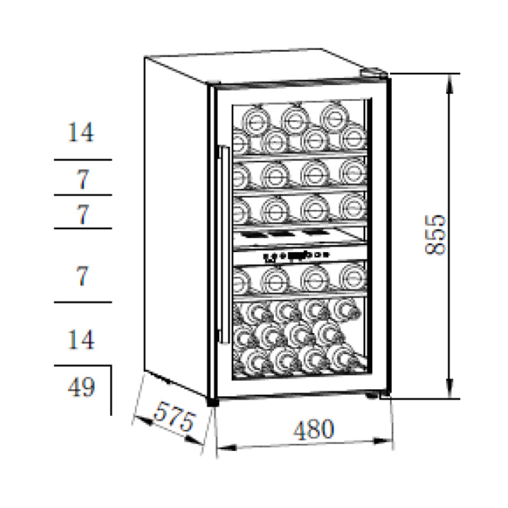 Винный шкаф Weissgauff WWC-49 DB DualZone 8