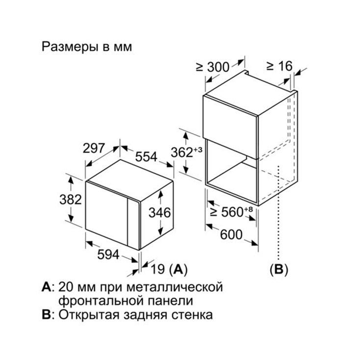 Микроволновая печь встраиваемая Bosch BFL520MS0 6