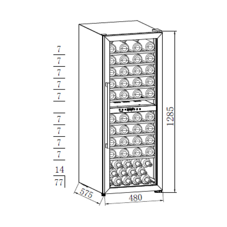 Винный шкаф Weissgauff WWC-77 DB DualZone 9