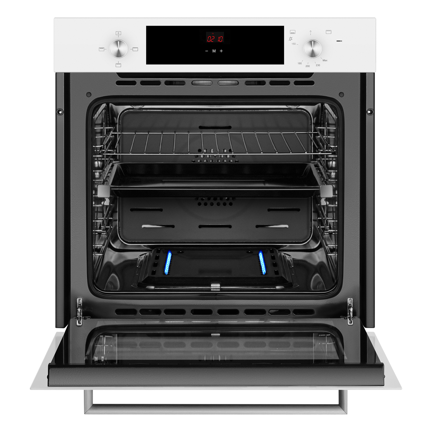 Газовый духовой шкаф Weissgauff WGO 702 D White Glass 2