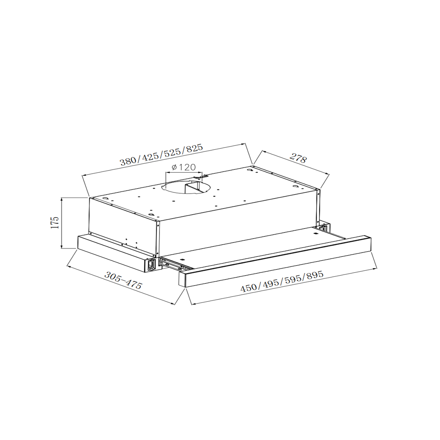 Вытяжка Weissgauff TEL 450 White Glass 8