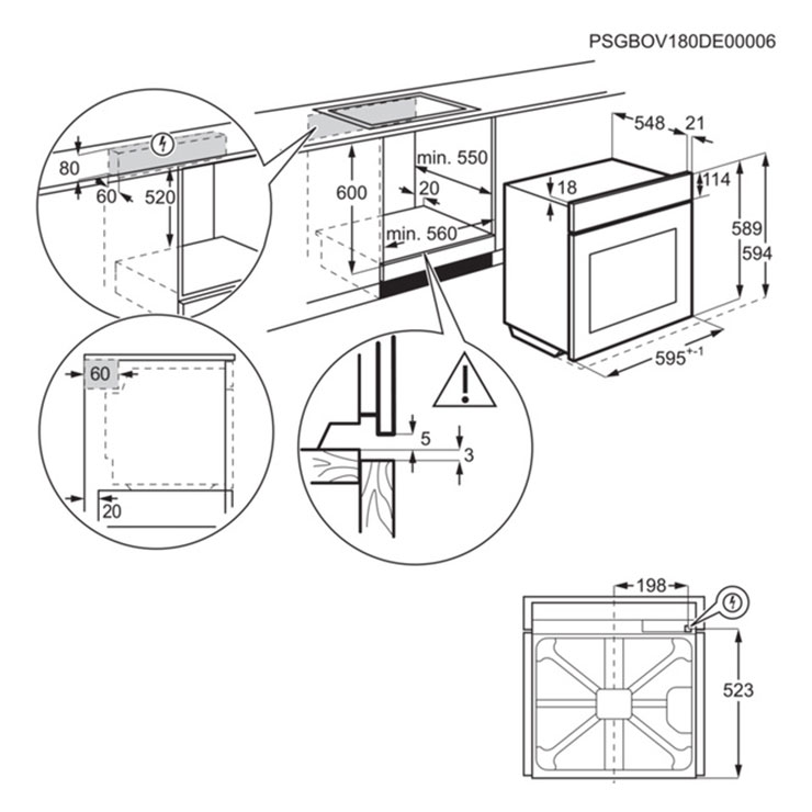 Электрический духовой шкаф Electrolux OED3H50TK 4