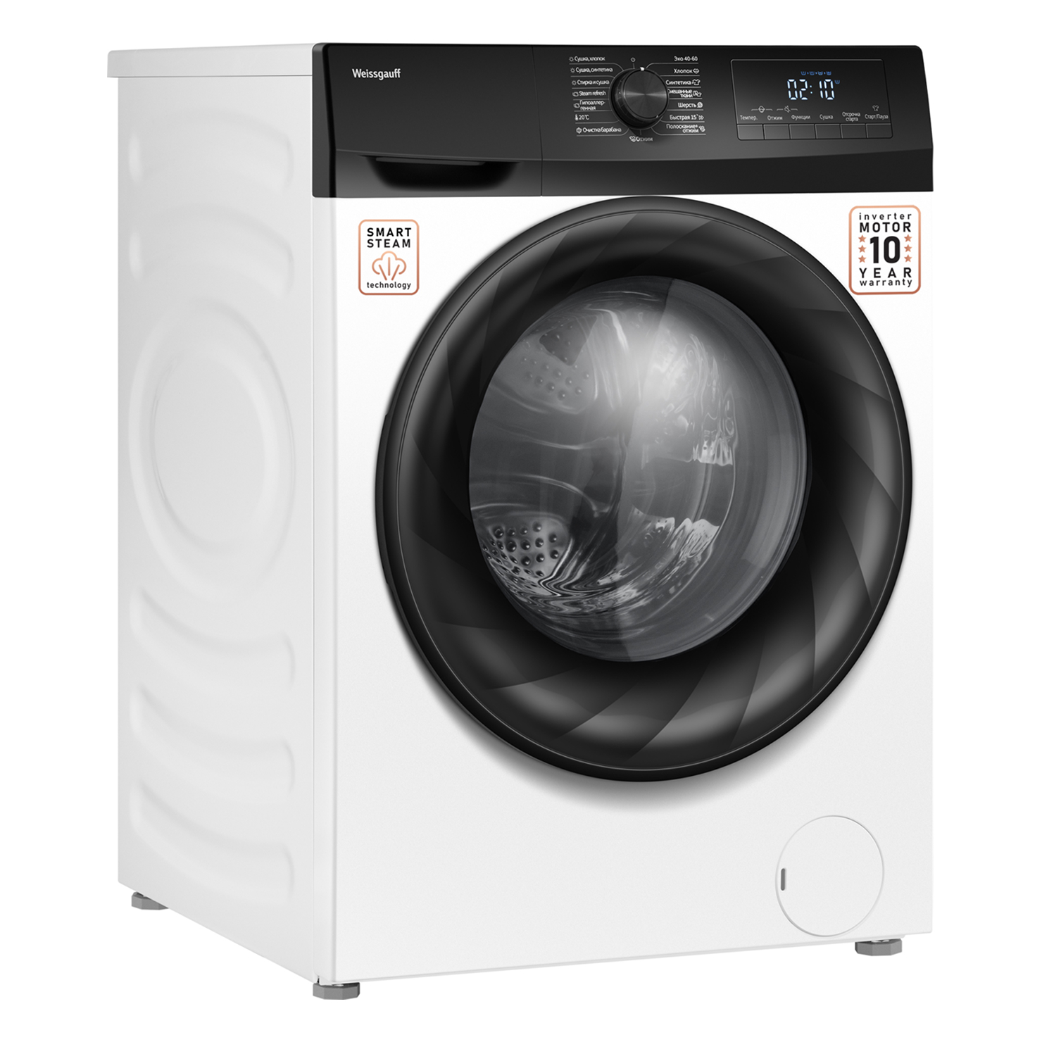 Стирально-сушильная машина Weissgauff WMD 6148 DC INVERTER STEAM 8