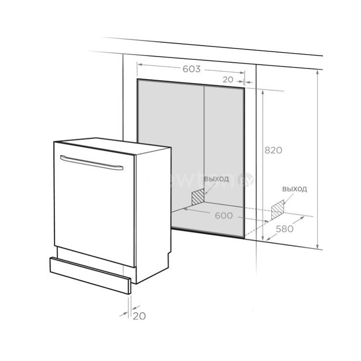 Встраиваемая посудомоечная машина MIDEA MID60S300 9