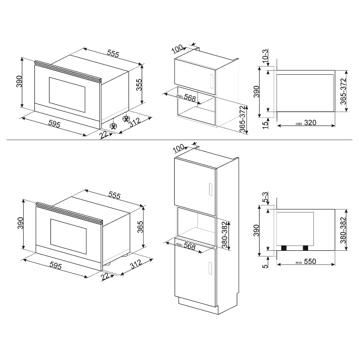 Микроволновая печь встраиваемая Smeg MP122S1 3