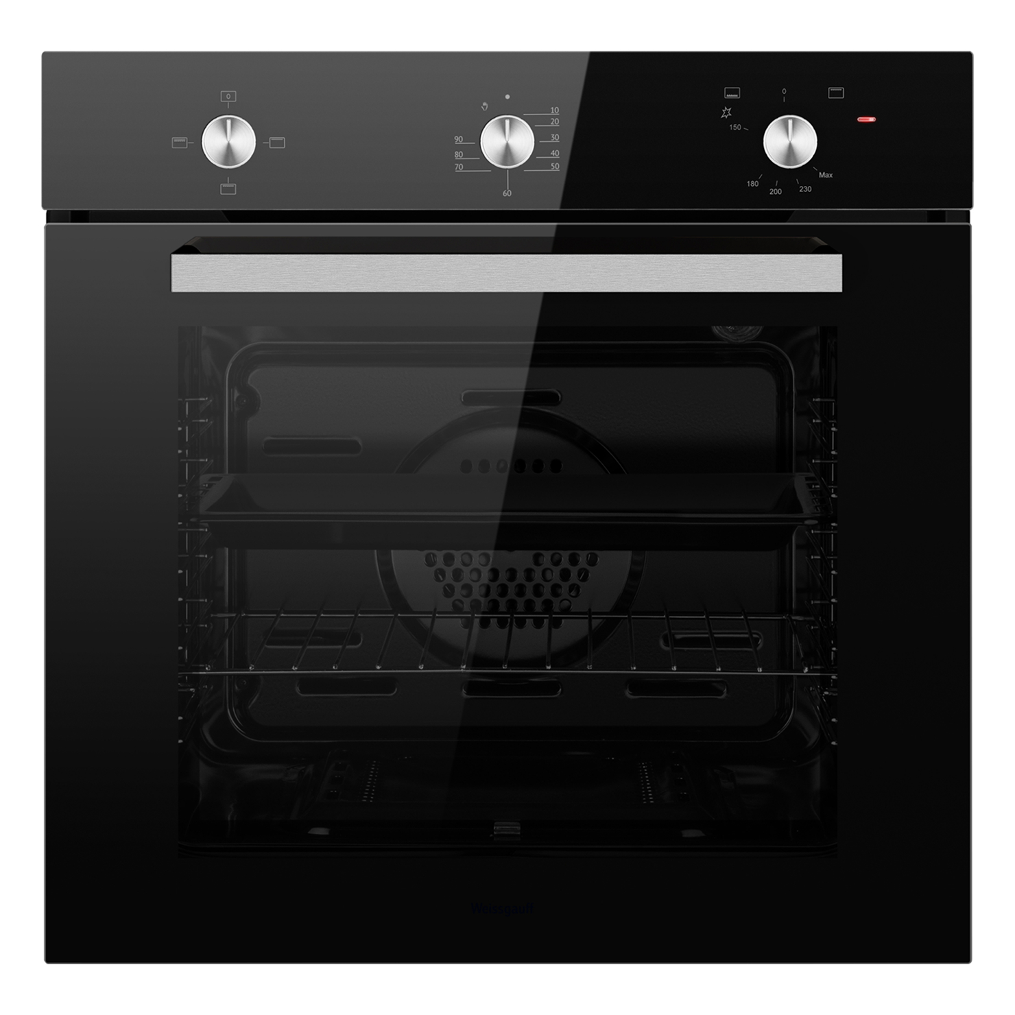 Газовый духовой шкаф Weissgauff WGO 706 Black Glass