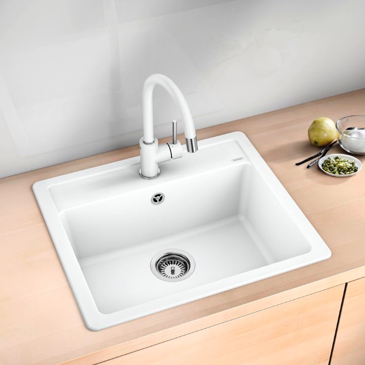 Смеситель Blanco MIDA-S Silgranit белый 521457 2