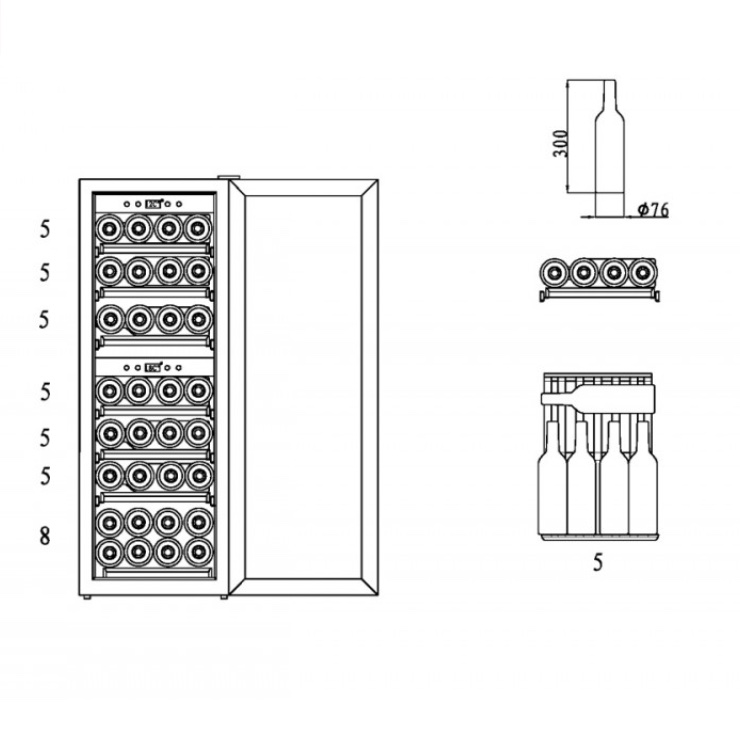 Винный шкаф CASO WineComfort 38 black 4