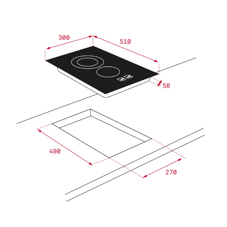 Электрическая панель TEKA TZC 32320 TTC BLACK 3