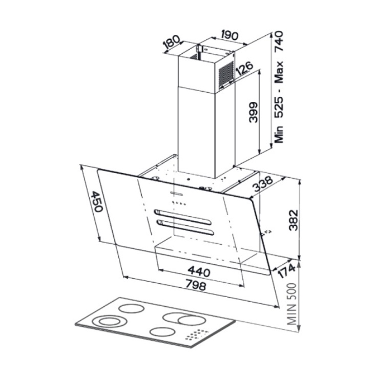 Вытяжка Faber Vanity EG6 WH A80 2