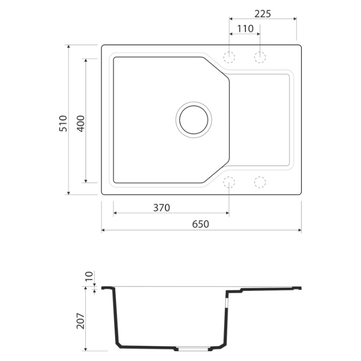 Кухонная мойка OMOIKIRI Yonaka 65-CA Artgranit/карамель 4993345 2