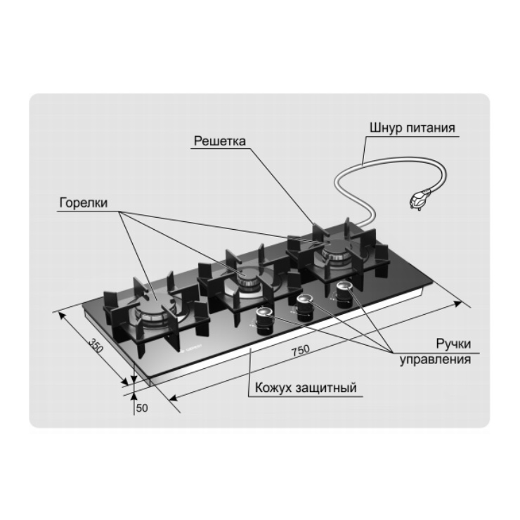 Газовая панель GEFEST ПВГ 2150-01 3