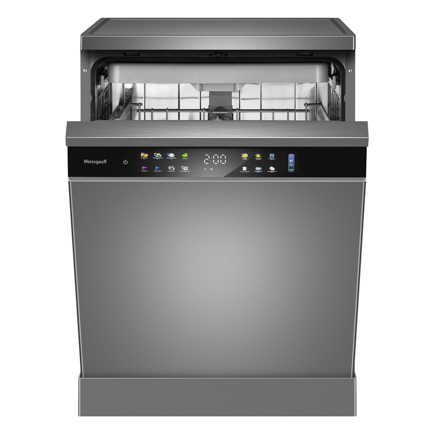 Отдельностоящая посудомоечная машина Weissgauff DW 6039 Touch Dual Wash Inox