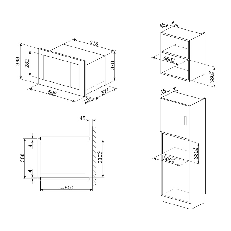 Микроволновая печь встраиваемая Smeg FMI325X 3