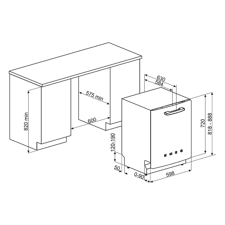 Встраиваемая посудомоечная машина Smeg ST2FABCR2 3