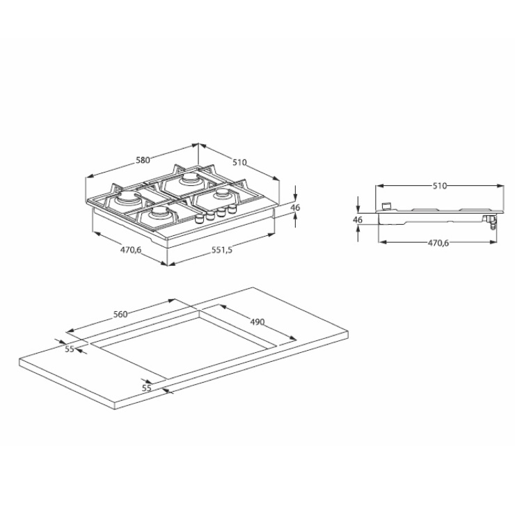 Газовая панель Beko HIAG64223X 2