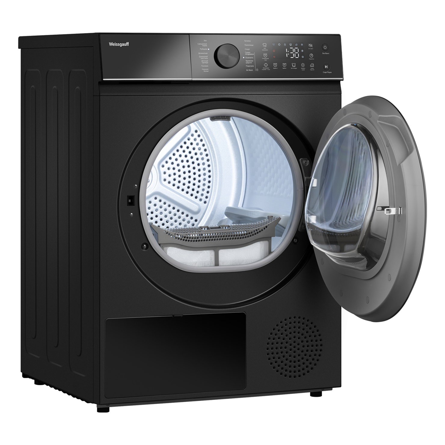 Сушильная машина Weissgauff WD 5910 Heat Pump Matt Black 6