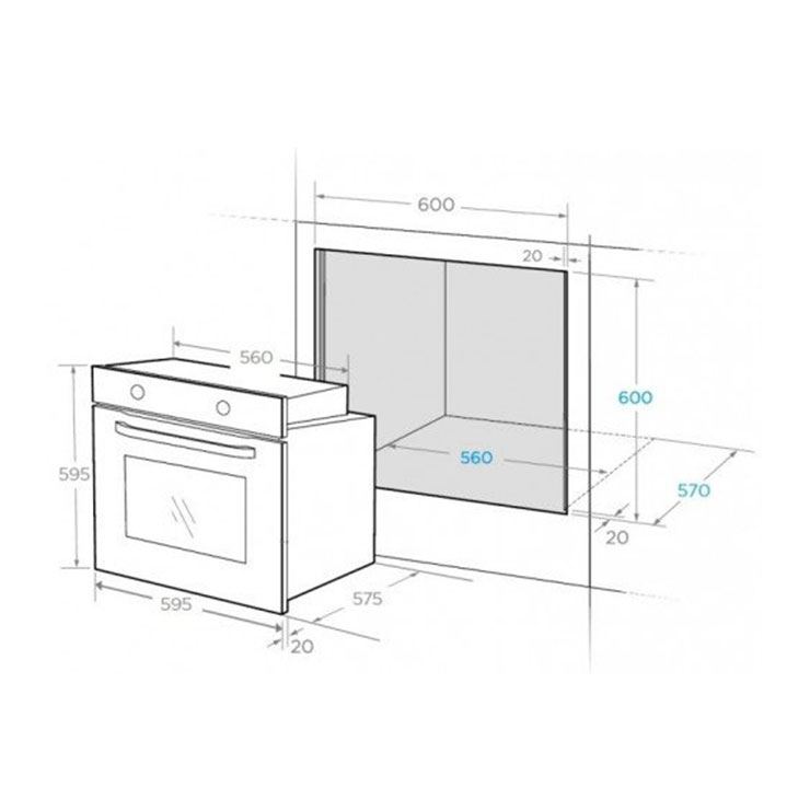 Электрический духовой шкаф MIDEA MO78100CGW 3
