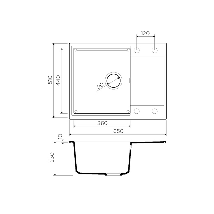 Кухонная мойка Omoikiri Daisen 65 SA 2
