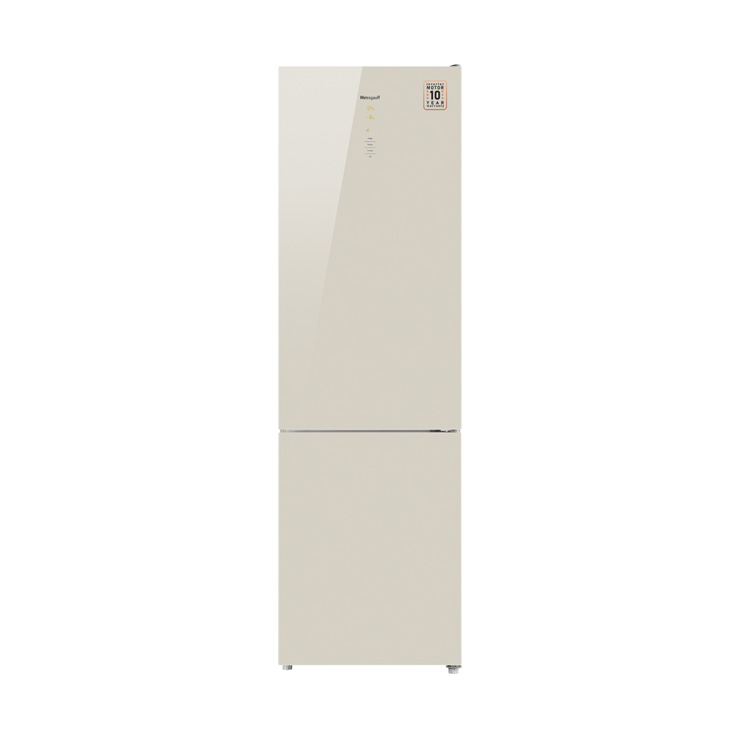 Холодильник Weissgauff WRK 2000 D Full NoFrost Inverter Beige Glass
